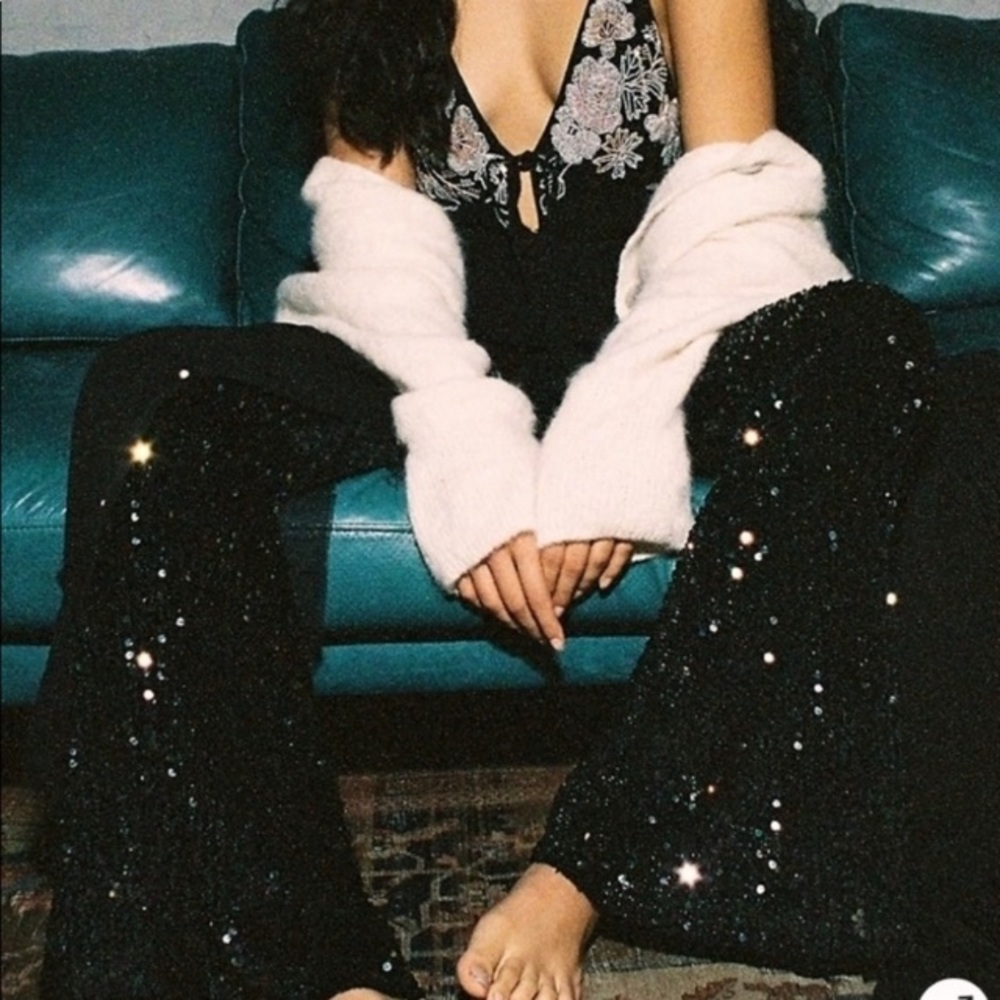 Free People Disco Flare Sequin Pant